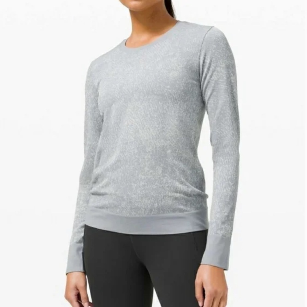 Lululemon Swiftly Breathe Long SleeveFloral Fauna Rhino Grey / Vapor